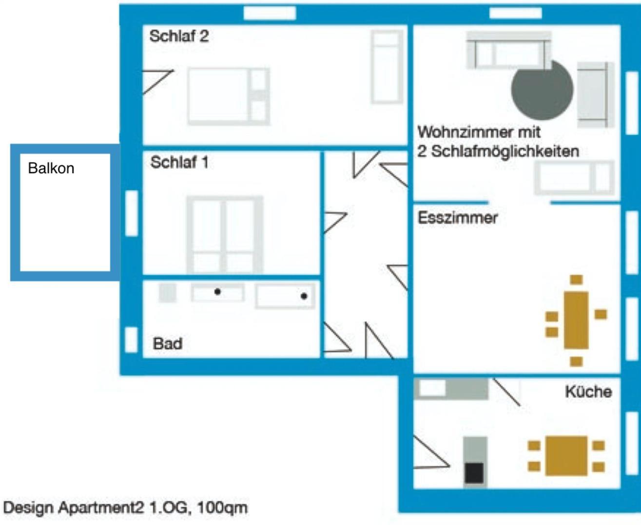 Design Apartments "Hier War Goethe Nie" Weimar  Rum bild